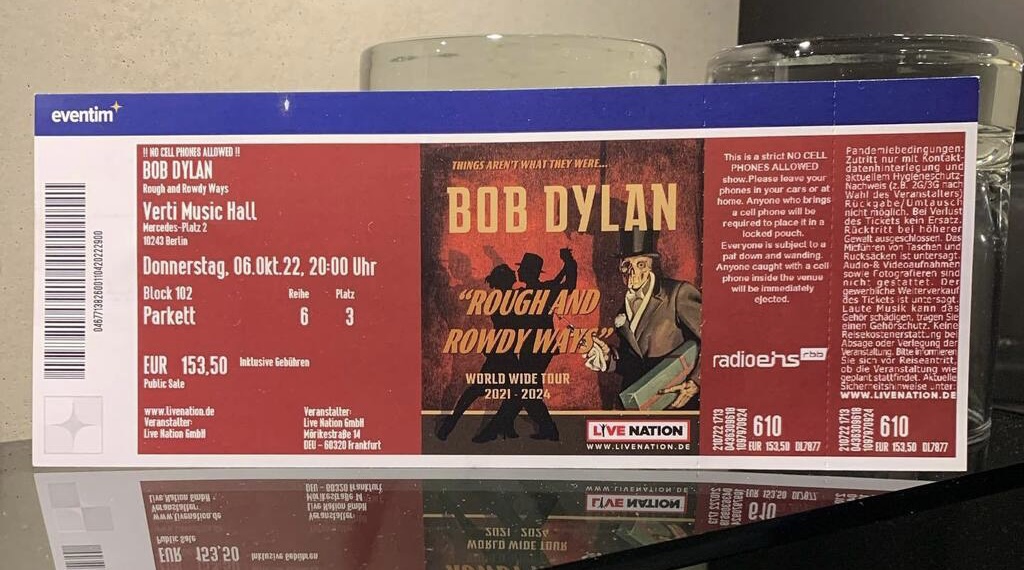 Eintrittskarte zum Konzert