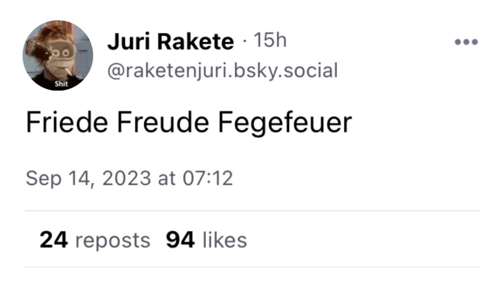 Juri Rakete: Friede Freude Fegefeuer